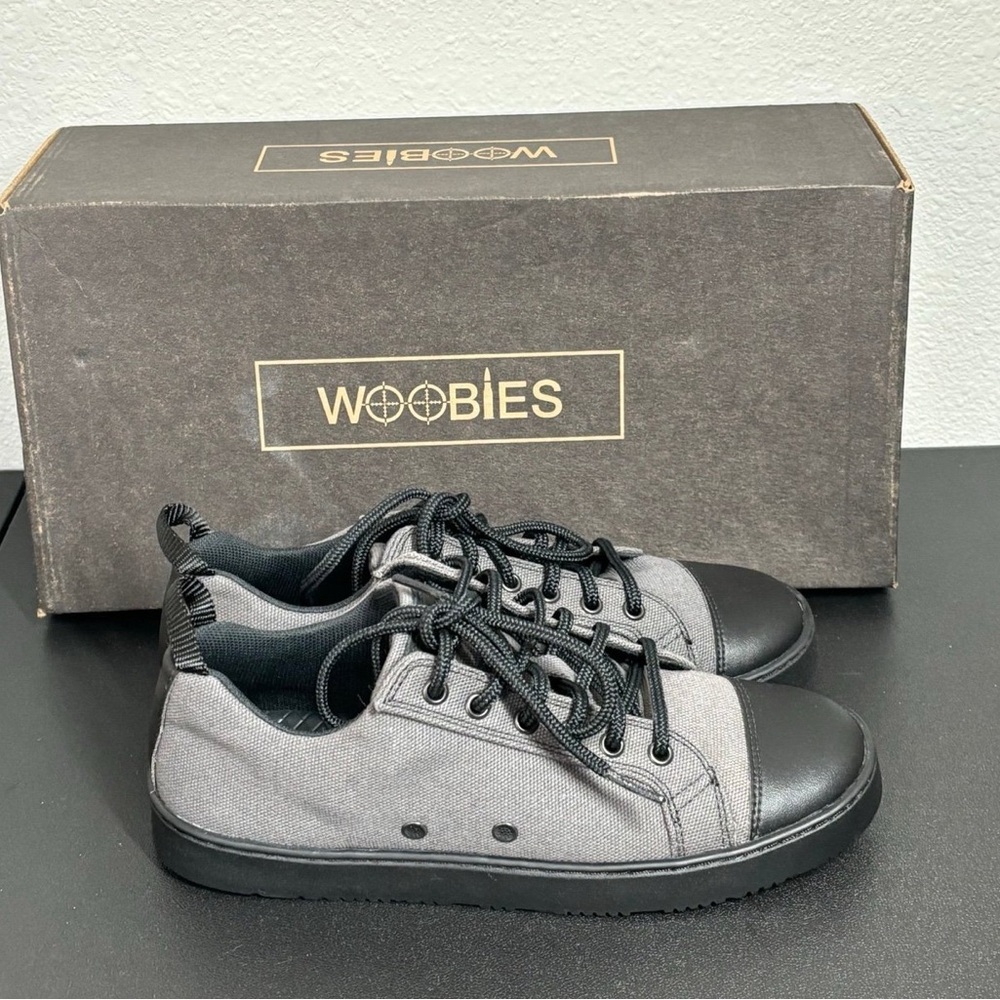 Woobies Tactical Mod-1 Cemento Gray Black Canvas Shoes M/5M W/6.5M Unisex